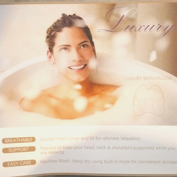Luxury Bath Pillow With Cover - Picture 6 of 7